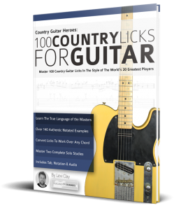 100 country licks for guitar book cover