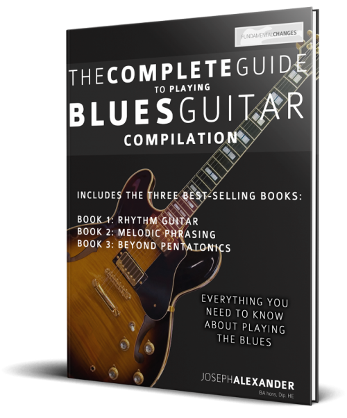 The Complete Guide to Playing Blues Guitar Compilation Book Cover The Complete Guide to Playing Blues Guitar Compilation Book Cover