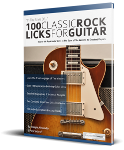 100 Classic Rock Licks for Guitar by Joseph Alexander Book Cover