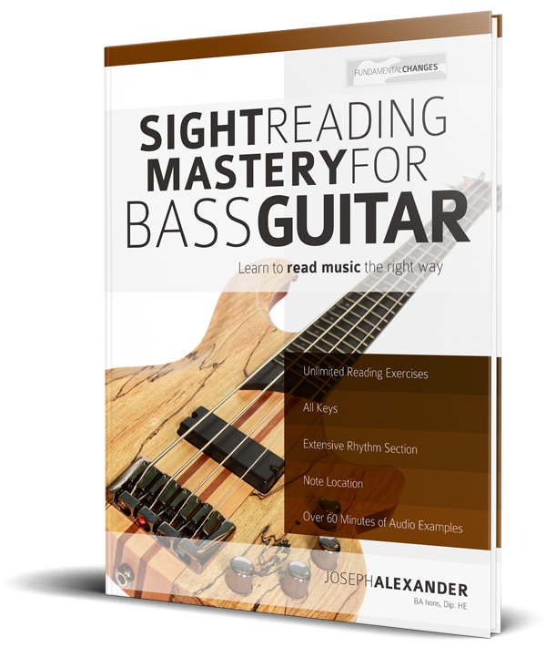 Sight Reading Mastery for Bass Guitar Book Cover