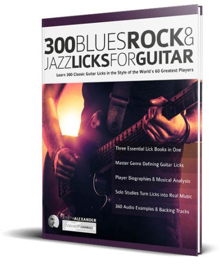 300 Rock Blues and Jazz Licks for Guitar Book Cover