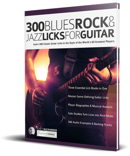 300 Rock Blues and Jazz Licks for Guitar Book Cover 300 Rock Blues and Jazz Licks for Guitar Book Cover