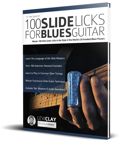 100 Slide Licks for Blues Guitar book cover 100 Slide Licks for Blues Guitar book cover
