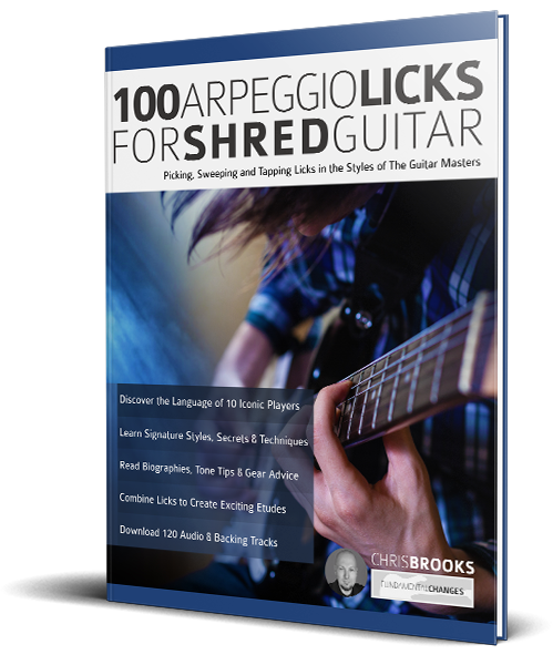 100 Arpeggio Licks for Shred Guitar book cover