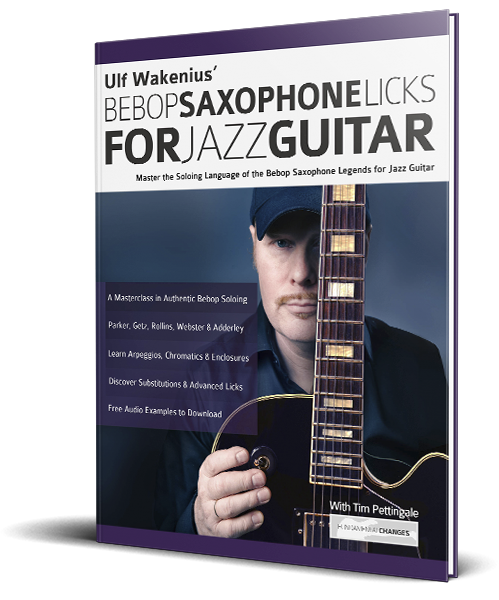 Ulf Wakenius' Bebop Saxophone Licks for Jazz Guitar book cover Ulf Wakenius' Bebop Saxophone Licks for Jazz Guitar book cover