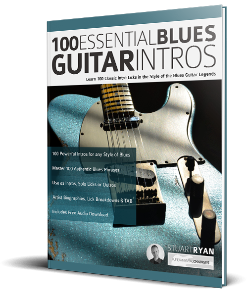 100 Essential Blues Guitar Intros book cover 100 Essential Blues Guitar Intros book cover