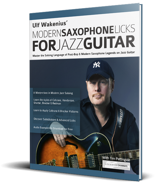 Ulf Wakenius' Modern Saxophone Licks for Jazz Guitar book cover Ulf Wakenius' Modern Saxophone Licks for Jazz Guitar book cover