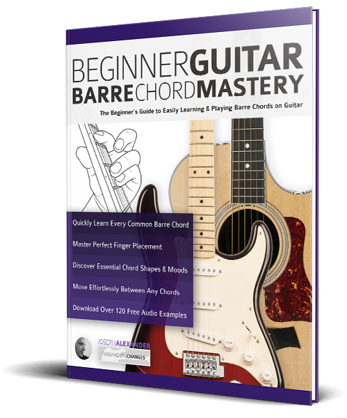 Beginner Guitar Barre Chord Mastery book cover Beginner Guitar Barre Chord Mastery book cover