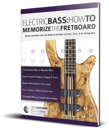 Electric bass how to memorize the fretboard book cover