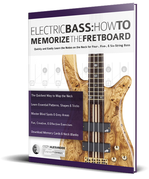 Electric bass how to memorize the fretboard book cover