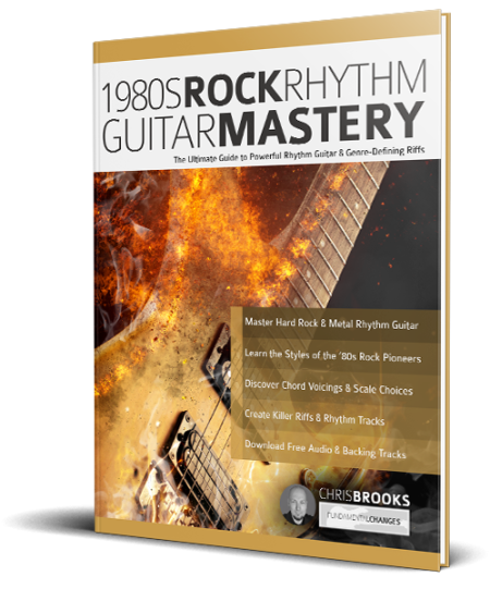 1980s Rock Rhythm Guitar Mastery book cover