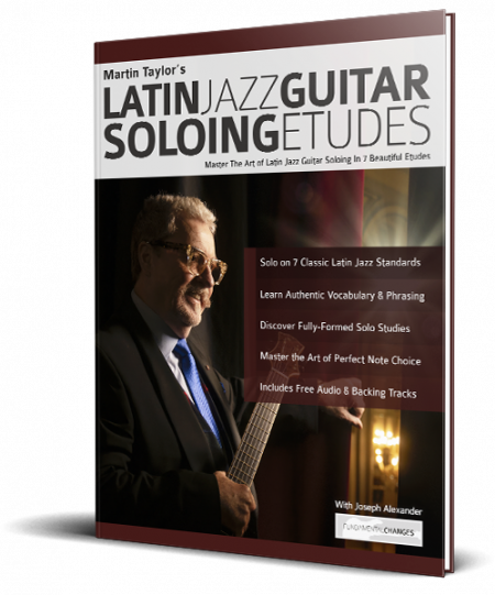 Latin Jazz Guitar Soloing Etudes book cover