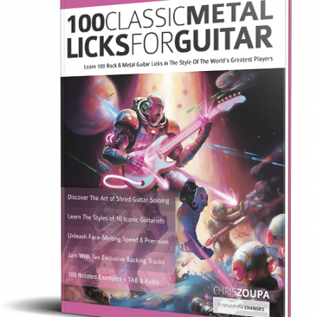 100 Classic Metal Licks for Guitar Book Cover