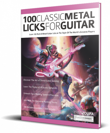 100 Classic Metal Licks for Guitar Book Cover